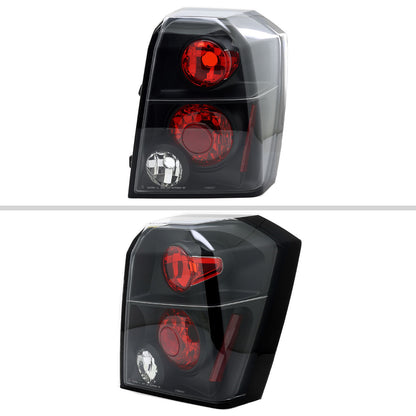 2007-2012 Dodge Caliber Tail Lights (Matte Black Housing/Clear Lens)