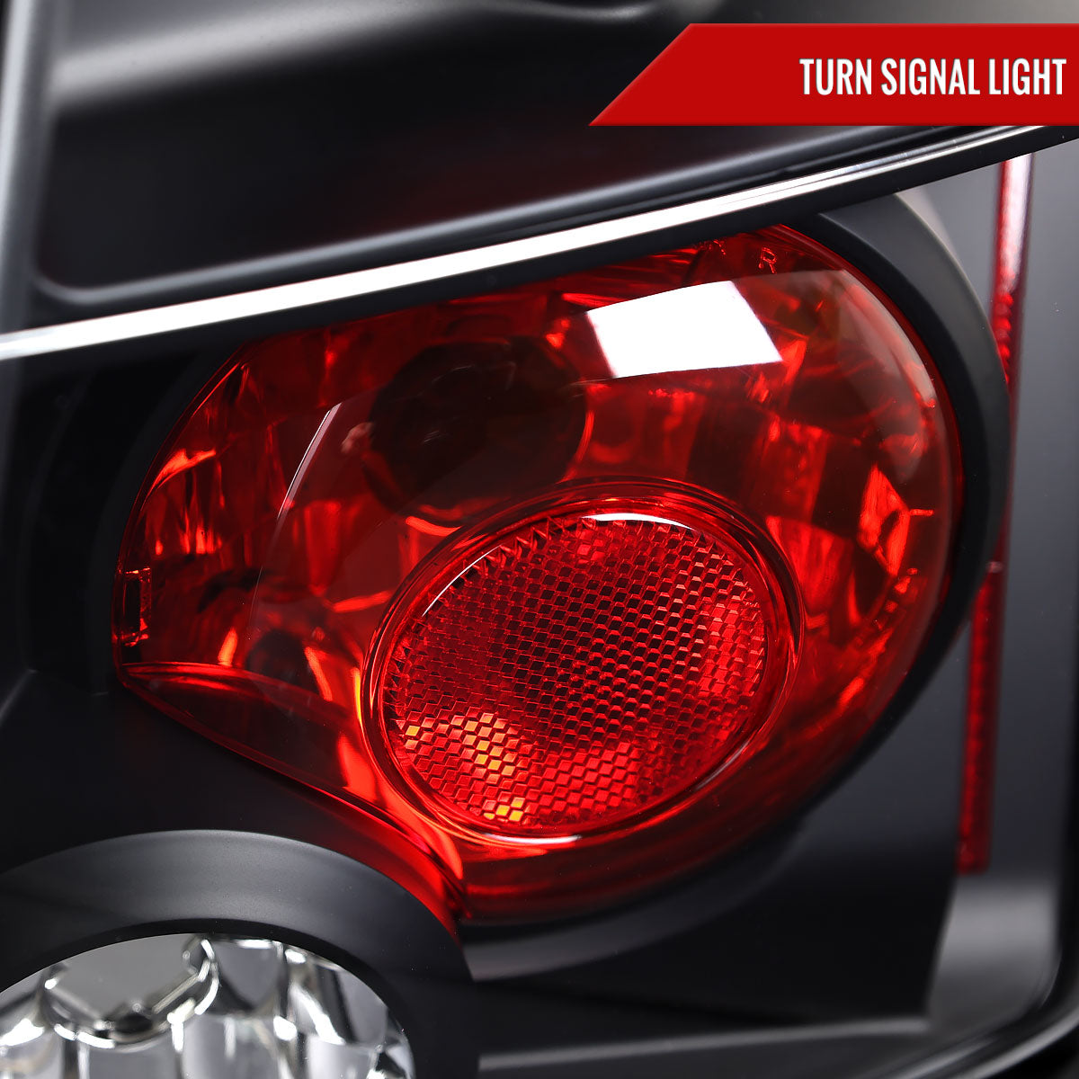 2007-2012 Dodge Caliber Tail Lights (Matte Black Housing/Clear Lens)