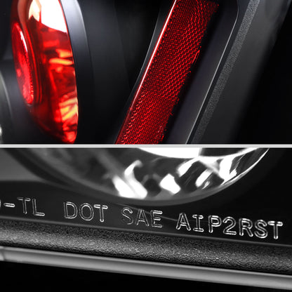 2007-2012 Dodge Caliber Tail Lights (Matte Black Housing/Clear Lens)