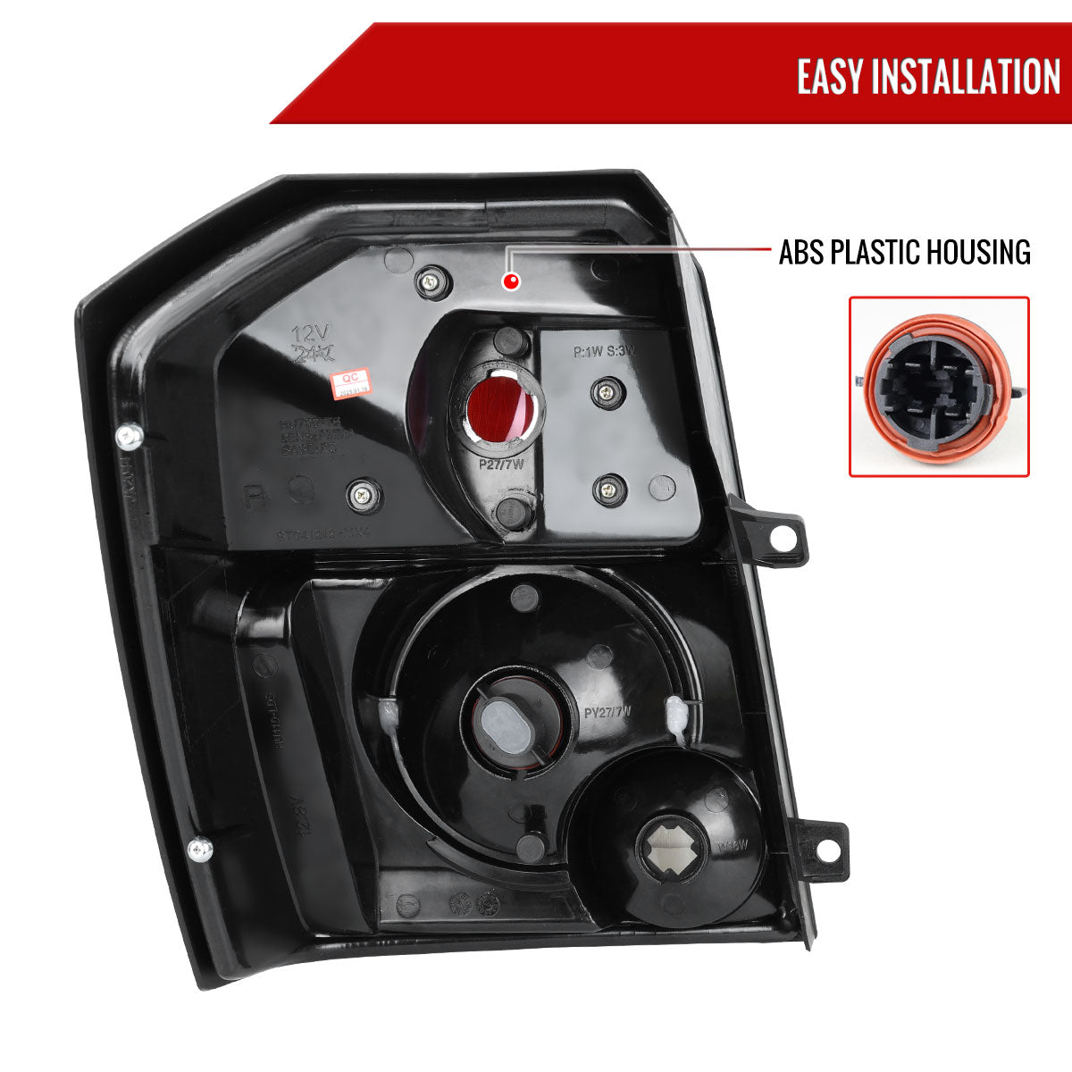 2007-2012 Dodge Caliber Tail Lights (Matte Black Housing/Clear Lens)