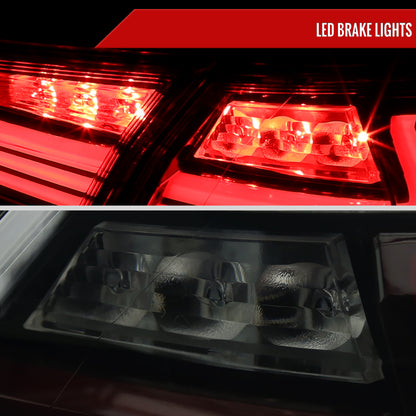 2018-2022 Toyota Camry LED Tail Lights w/ Sequential Signal Lamps (Glossy Black Housing/Smoked Lens)