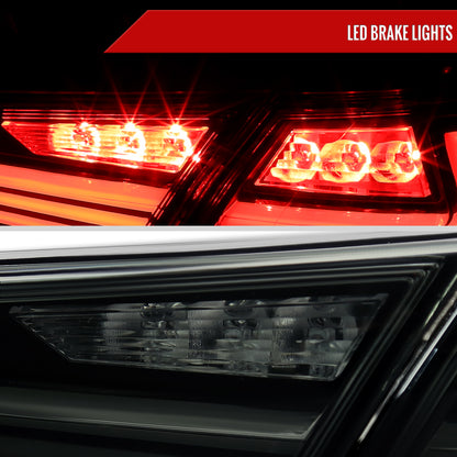 2018-2022 Toyota Camry LED Tail Lights w/ Sequential Signal Lamps (Matte Black Housing/Smoked Lens)