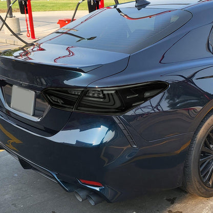 2018-2022 Toyota Camry LED Tail Lights w/ Sequential Signal Lamps (Matte Black Housing/Smoked Lens)