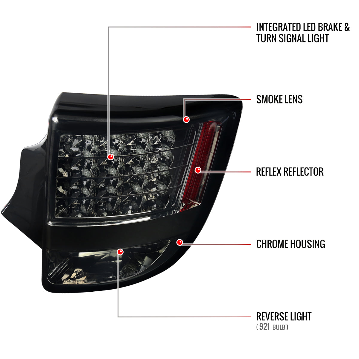 2000-2005 Toyota Celica LED Tail Lights (Chrome Housing/Smoked Lens)