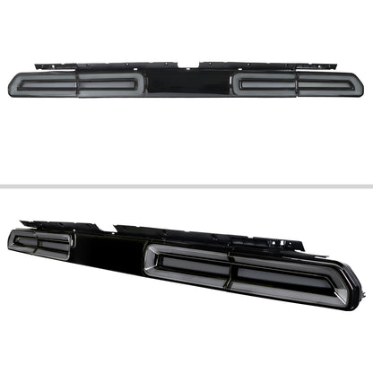2008-2014 Dodge Challenger Sequential LED Turn Signal Tail Lights (Black Housing / Smoked Lens / White Bars)