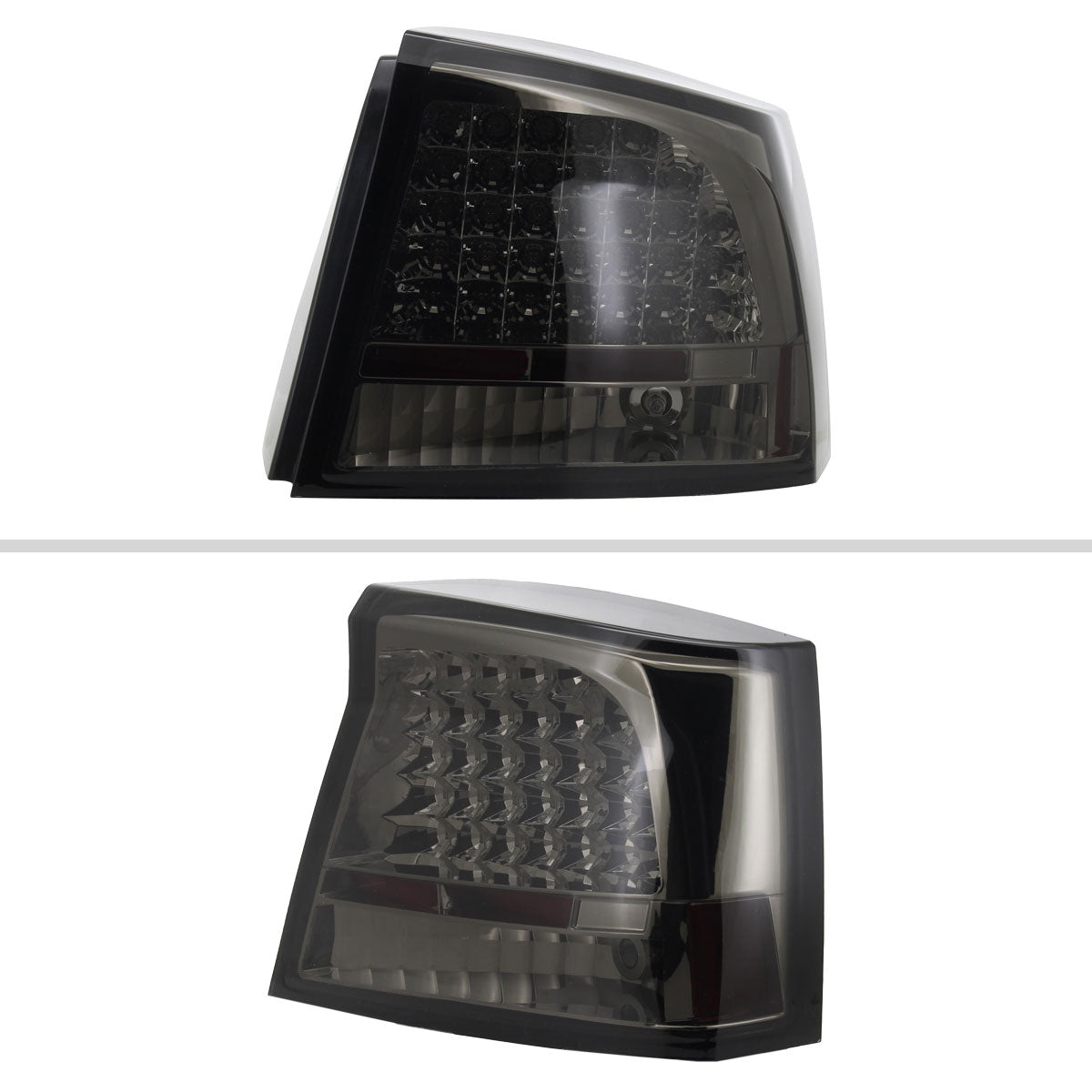 2005-2010 Dodge Charger LED Tail Lights (Chrome Housing/Smoked Lens)