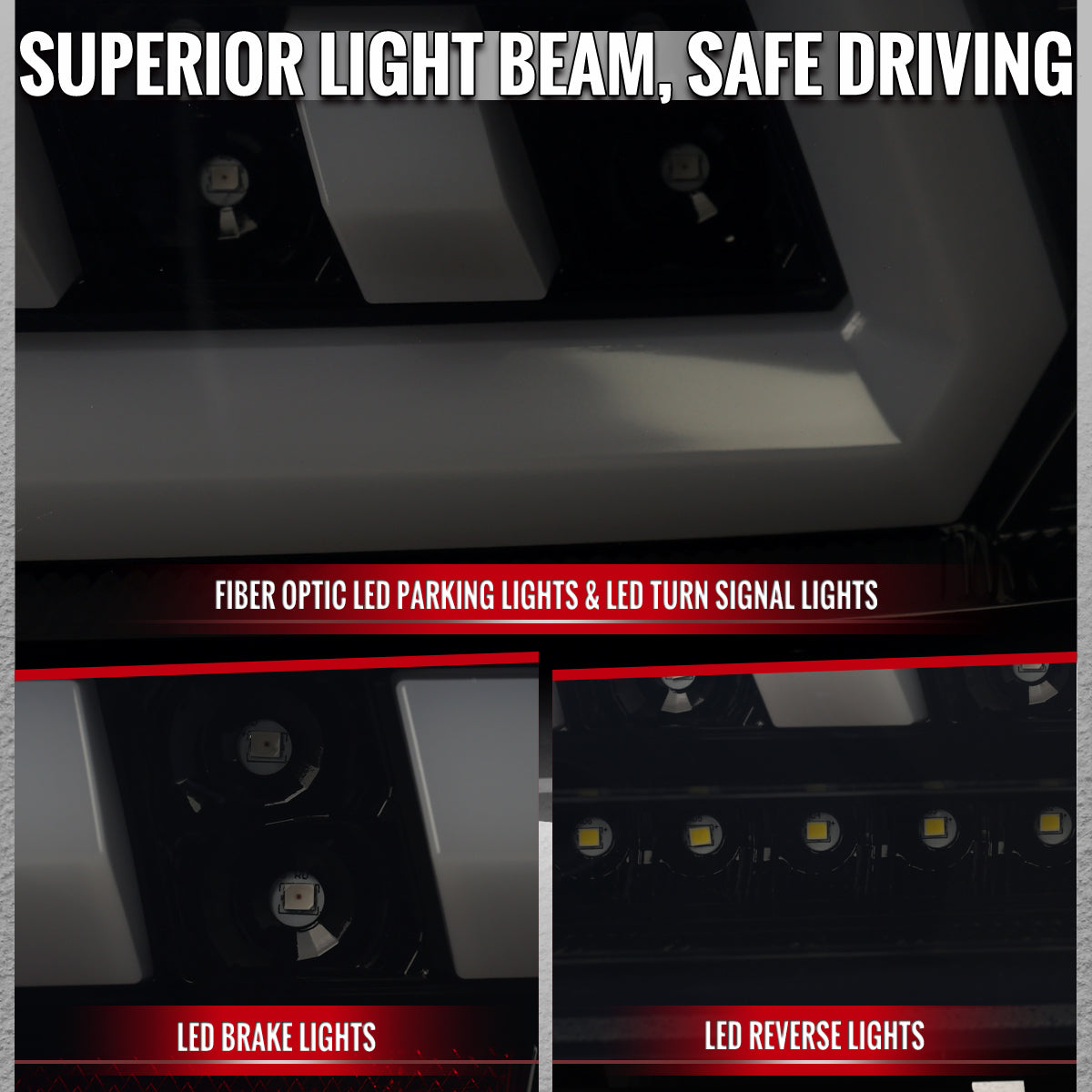 2014-2015 Chevrolet Camaro Full LED Sequential Tail Light (Glossy Black Housing / Smoked Lens)