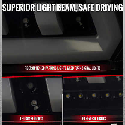 2014-2015 Chevrolet Camaro Full LED Sequential Tail Light (Glossy Black Housing / Smoked Lens)