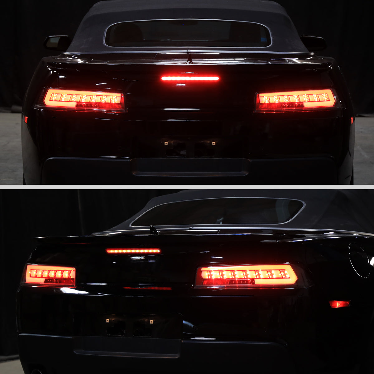 2014-2015 Chevrolet Camaro Full LED Sequential Tail Light (Glossy Black Housing / Smoked Lens)