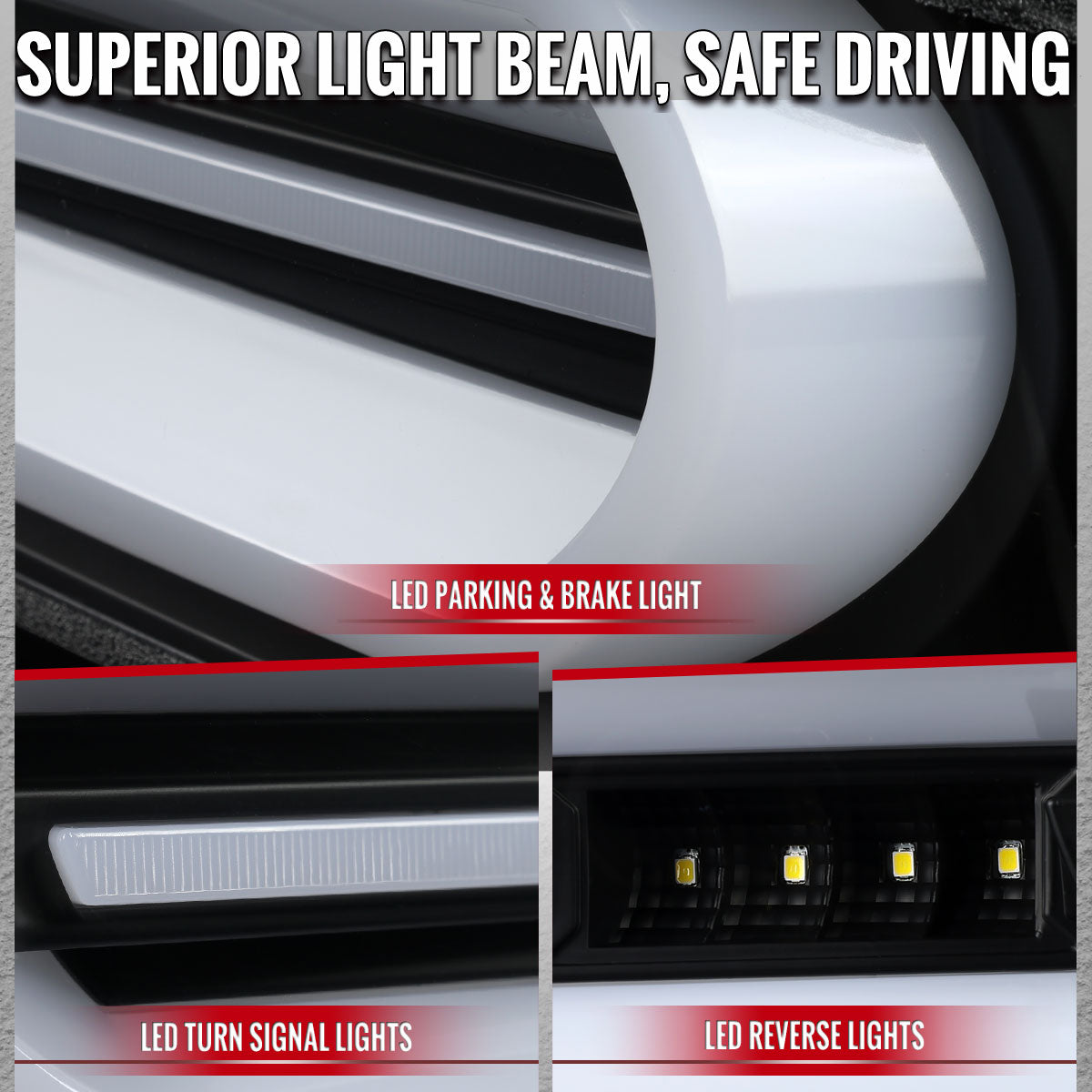 2016-2018 Chevrolet Camaro Full LED Sequential Tail Light (Black Housing / Clear Lens)