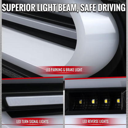 2016-2018 Chevrolet Camaro Full LED Sequential Tail Light (Black Housing / Clear Lens)