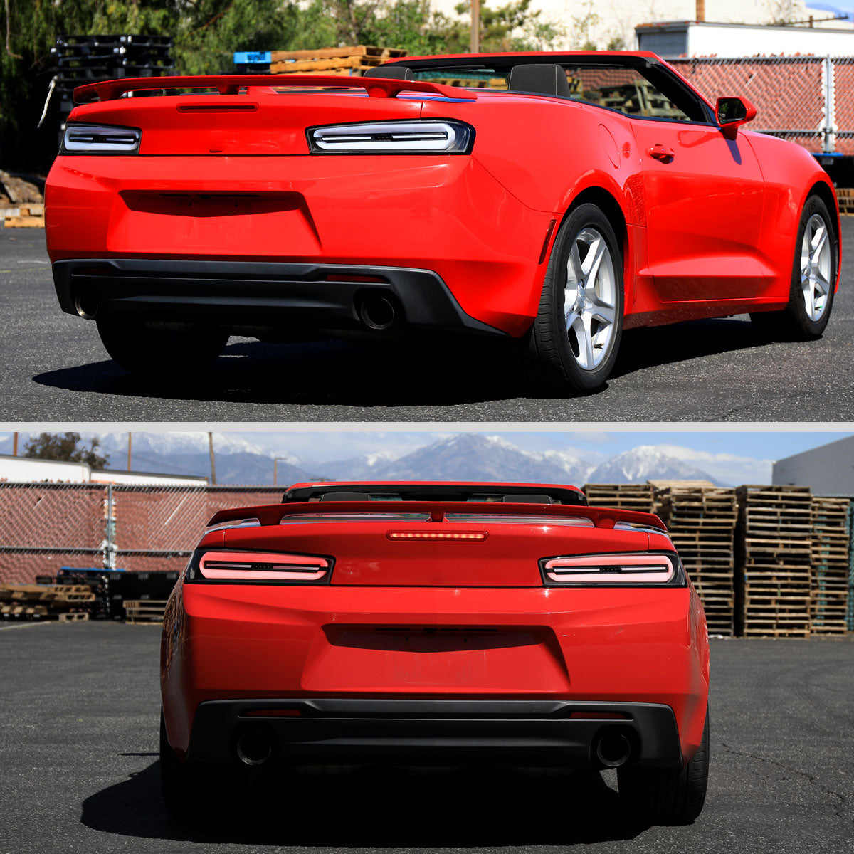 2016-2018 Chevrolet Camaro Full LED Sequential Tail Light (Black Housing / Clear Lens)