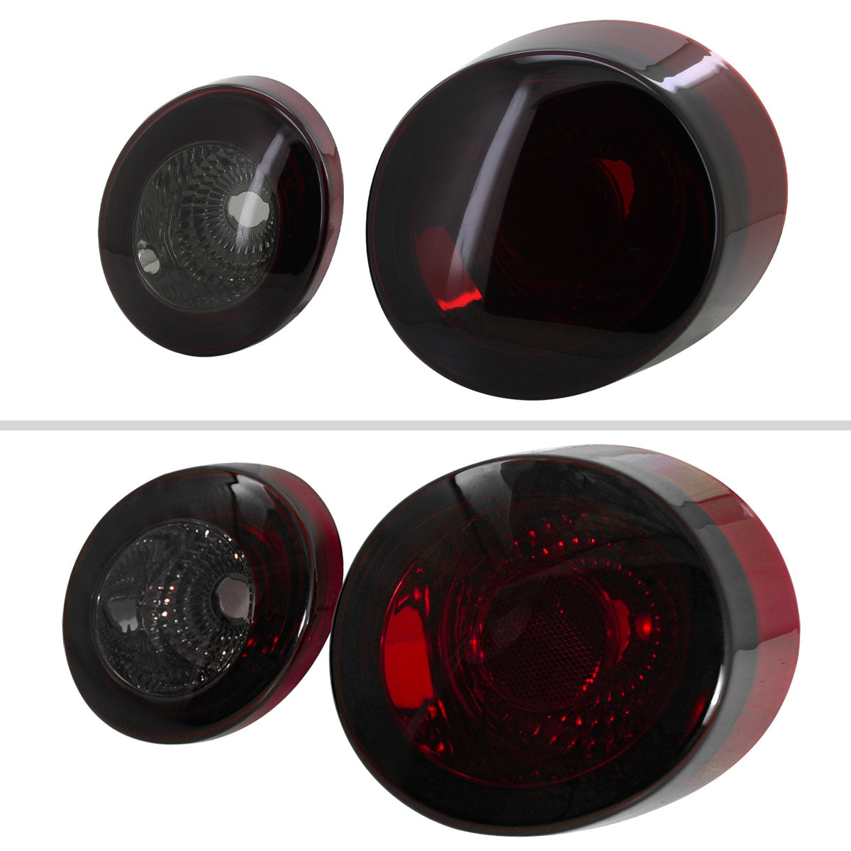 2005-2010 Chevrolet Cobalt Coupe Tail Lights & Trunk Reverse Lights (Chrome Housing/Red Smoked Lens)