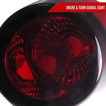 2005-2010 Chevrolet Cobalt Coupe Tail Lights & Trunk Reverse Lights (Chrome Housing/Red Smoked Lens)