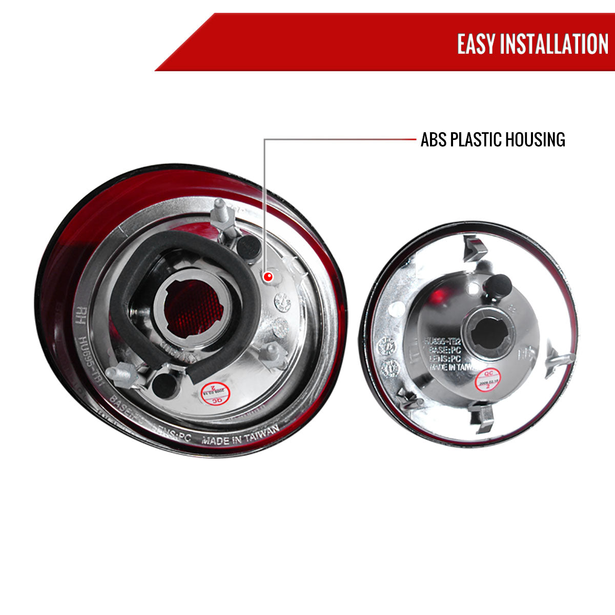 2005-2010 Chevrolet Cobalt Coupe Tail Lights & Trunk Reverse Lights (Chrome Housing/Red Smoked Lens)