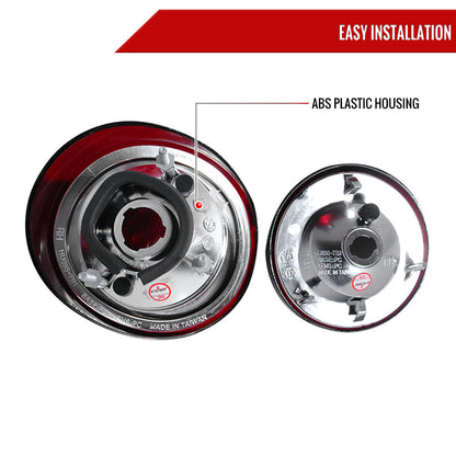 2005-2010 Chevrolet Cobalt Coupe Tail Lights & Trunk Reverse Lights (Chrome Housing/Red Smoked Lens)