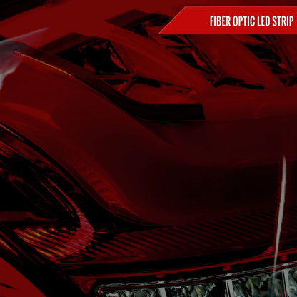 2003-2007 Cadillac CTS LED Tail Lights (Chrome Housing/Red Smoked Lens)