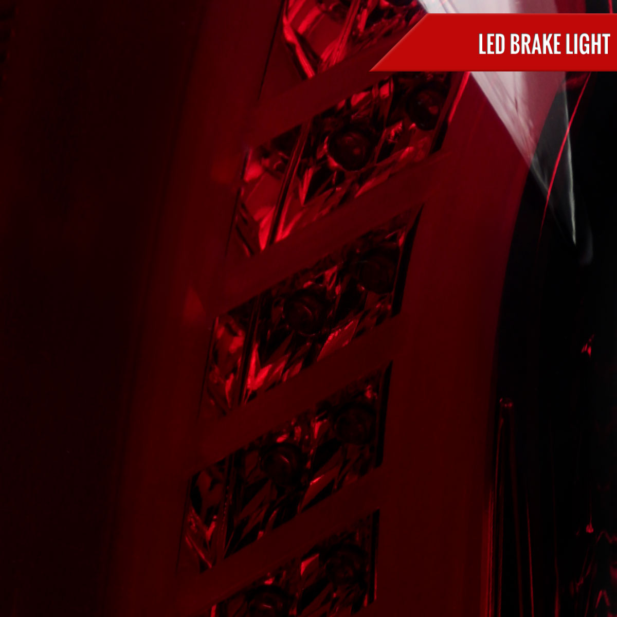 2003-2007 Cadillac CTS LED Tail Lights (Chrome Housing/Red Smoked Lens)