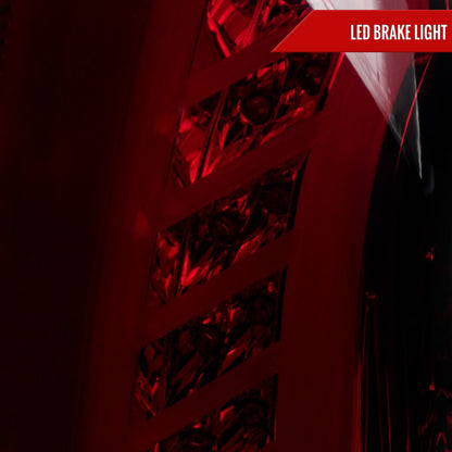 2003-2007 Cadillac CTS LED Tail Lights (Chrome Housing/Red Smoked Lens)