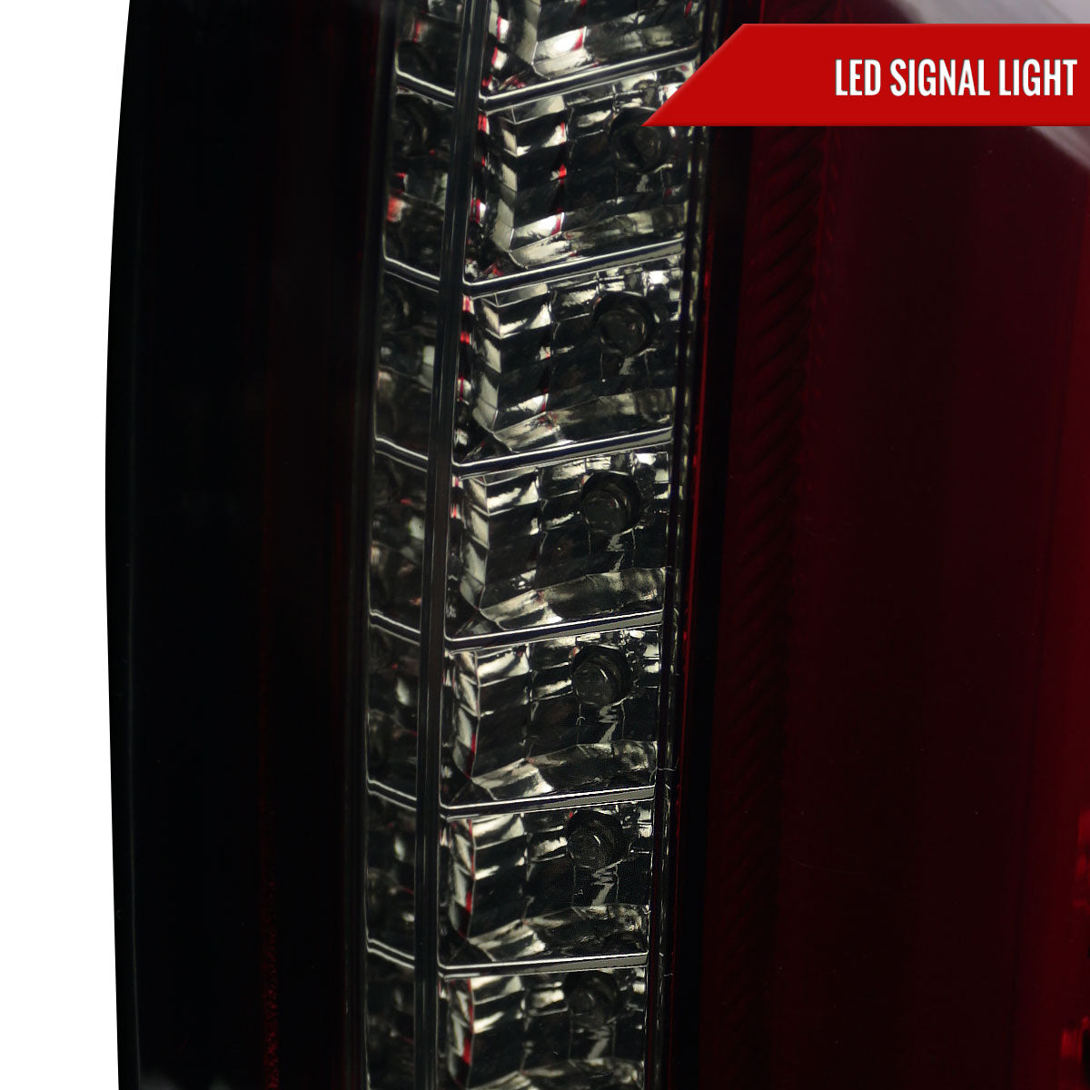 2003-2007 Cadillac CTS LED Tail Lights (Chrome Housing/Red Smoked Lens)