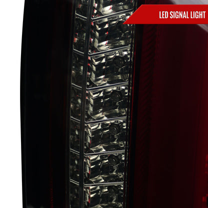 2003-2007 Cadillac CTS LED Tail Lights (Chrome Housing/Red Smoked Lens)