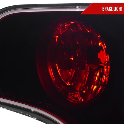 2006-2011 Honda Civic Sedan Tail Lights (Matte Black Housing/Red Clear Lens)