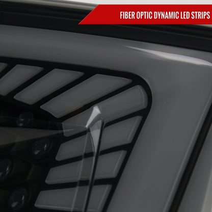 2017-2021 Honda Civic Hatchback Sequential Turn Signal LED Tail Lights (Black Housing/Smoked Lens)