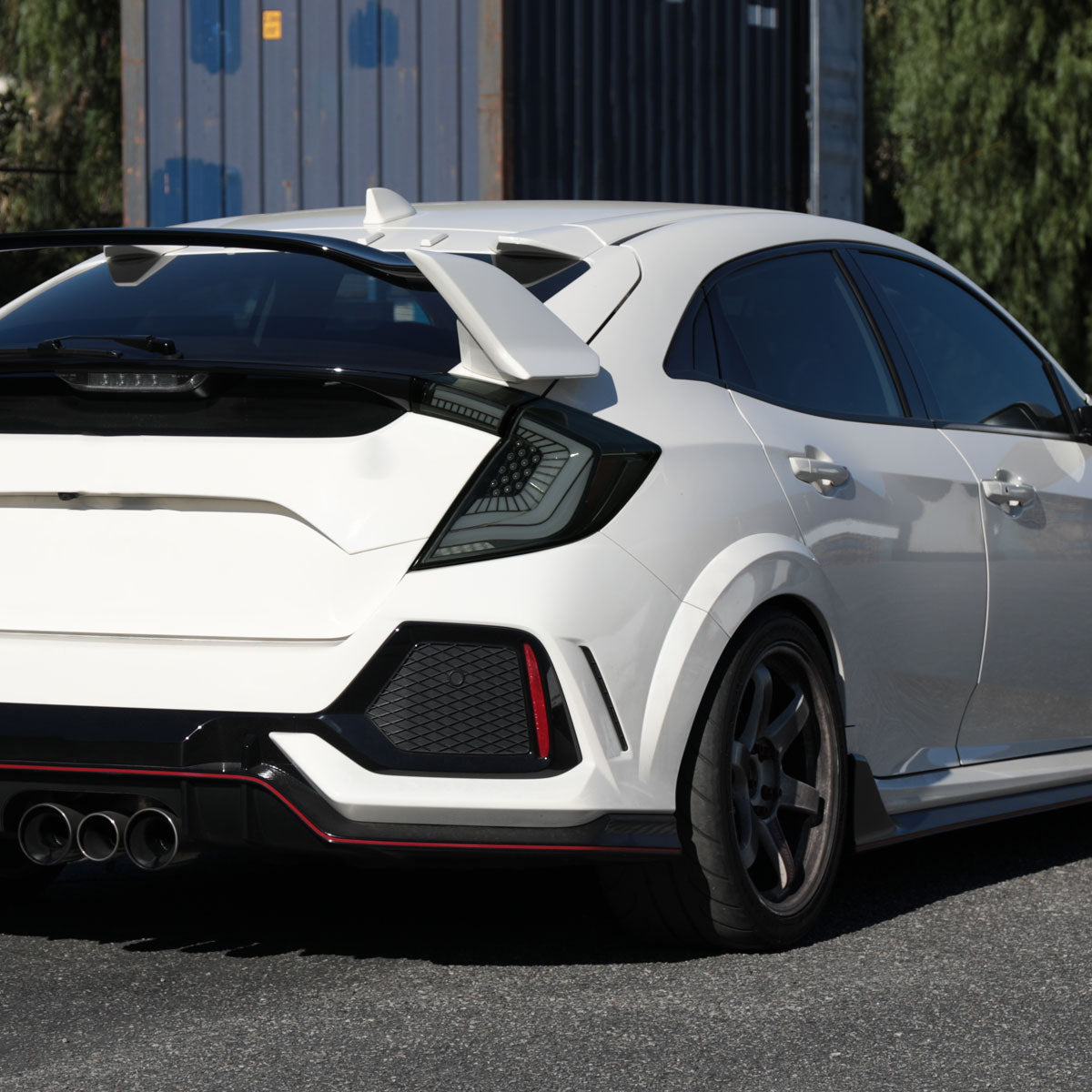 2017-2021 Honda Civic Hatchback Sequential Turn Signal LED Tail Lights (Black Housing/Smoked Lens)