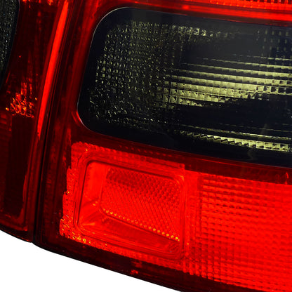 1992-1995 Honda Civic 3DR Hatchback Tail Lights (Chrome Housing/Red Smoked Lens)