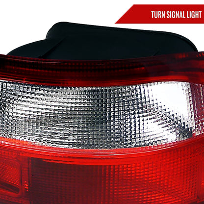 1992-1995 Honda Civic 3DR Hatchback Tail Lights (Chrome Housing/Red Clear Lens)