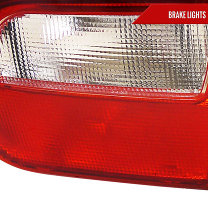 1992-1995 Honda Civic 3DR Hatchback Tail Lights (Chrome Housing/Red Clear Lens)