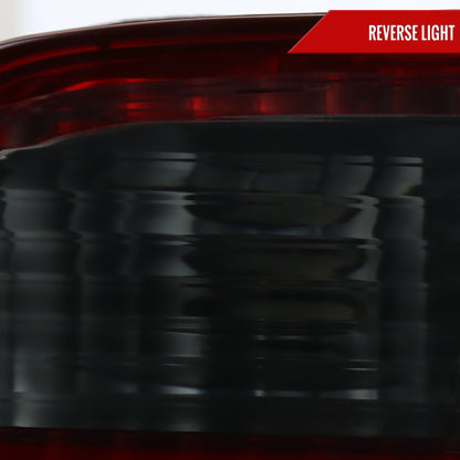 1999-2000 Honda Civic Sedan Tail Lights (Chrome Housing/Red Smoked Lens)