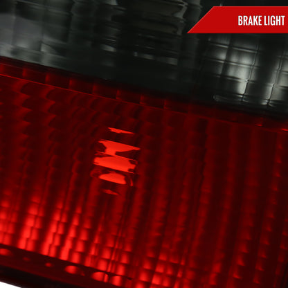 1999-2000 Honda Civic Sedan Tail Lights (Chrome Housing/Red Smoked Lens)