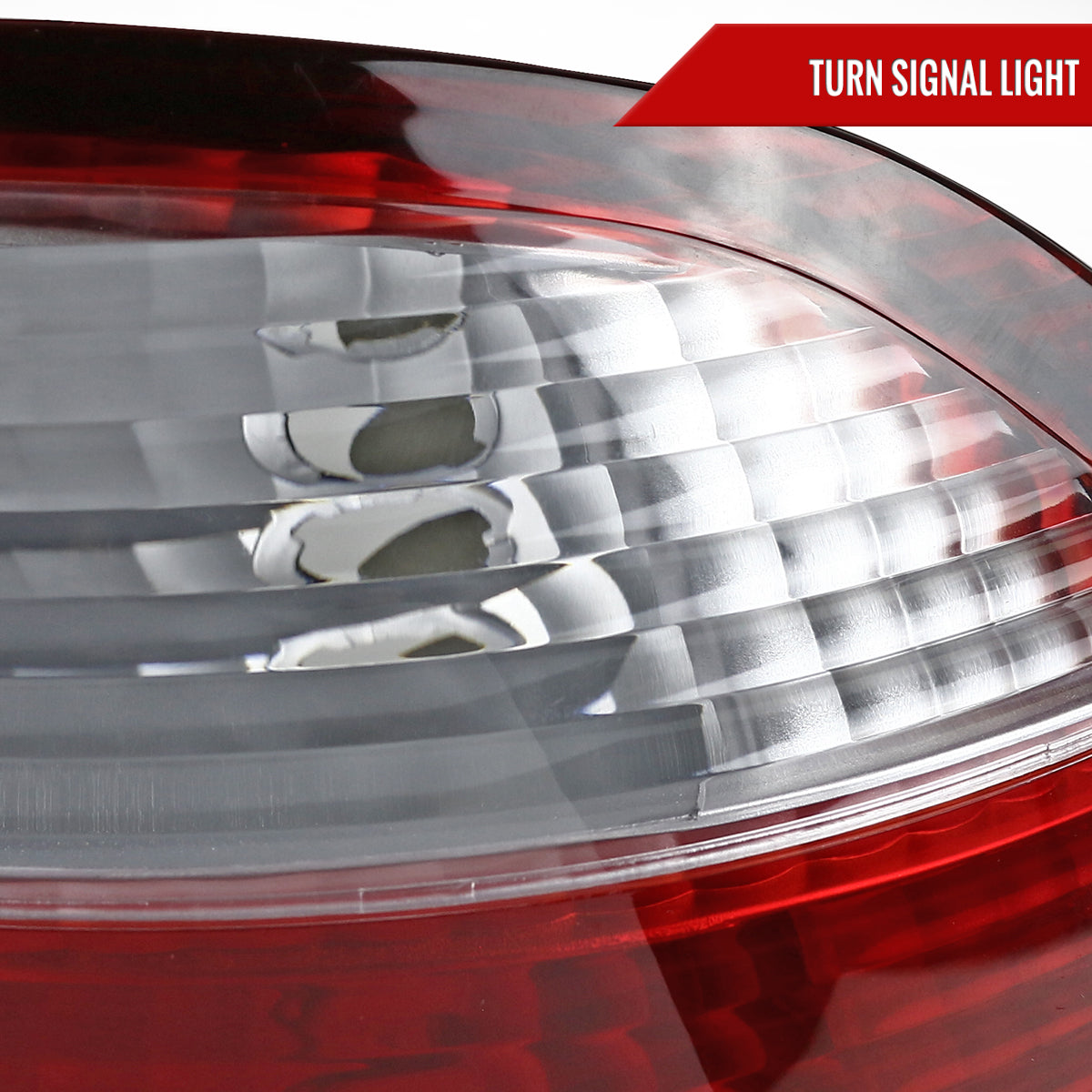 1999-2000 Honda Civic Sedan Tail Lights (Chrome Housing/Red Clear Lens)