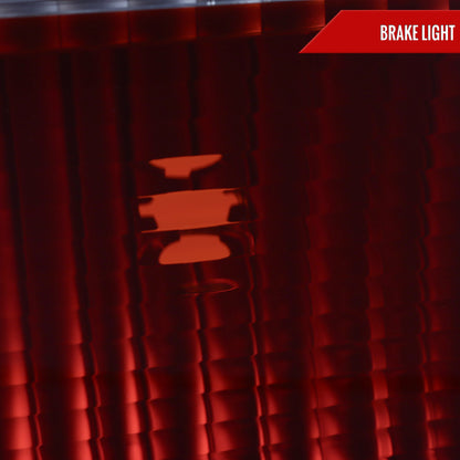 1999-2000 Honda Civic Sedan Tail Lights (Chrome Housing/Red Clear Lens)