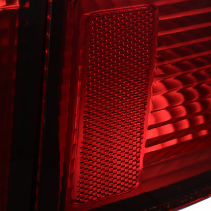 1999-2000 Honda Civic Sedan Tail Lights (Chrome Housing/Red Clear Lens)