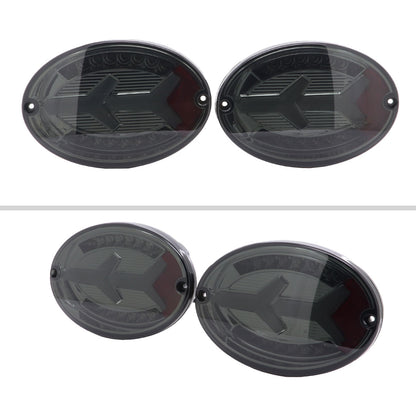 1997-2004 Chevrolet Corvette C5 4 PC White LED Bar Tail Lights (Chrome Housing/Dark Smoked Lens)
