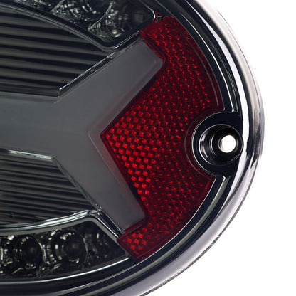 1997-2004 Chevrolet Corvette C5 4 PC White LED Bar Tail Lights (Chrome Housing/Dark Smoked Lens)