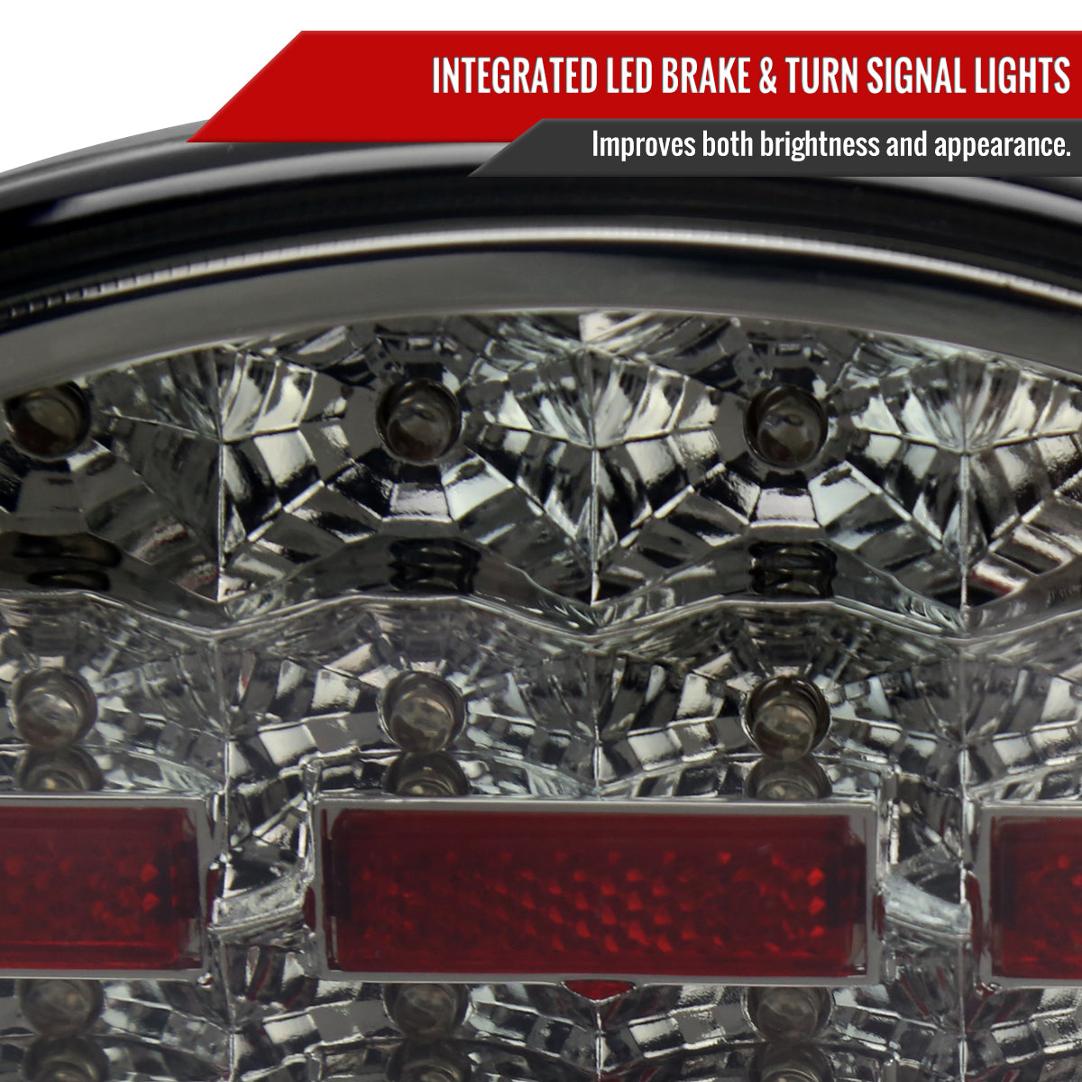 1997-2004 Chevrolet Corvette C5 4PC LED Tail Lights (Chrome Housing/Smoked Lens)