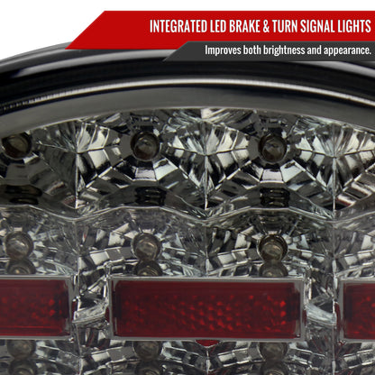 1997-2004 Chevrolet Corvette C5 4PC LED Tail Lights (Chrome Housing/Smoked Lens)