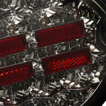 1997-2004 Chevrolet Corvette C5 4PC LED Tail Lights (Chrome Housing/Smoked Lens)