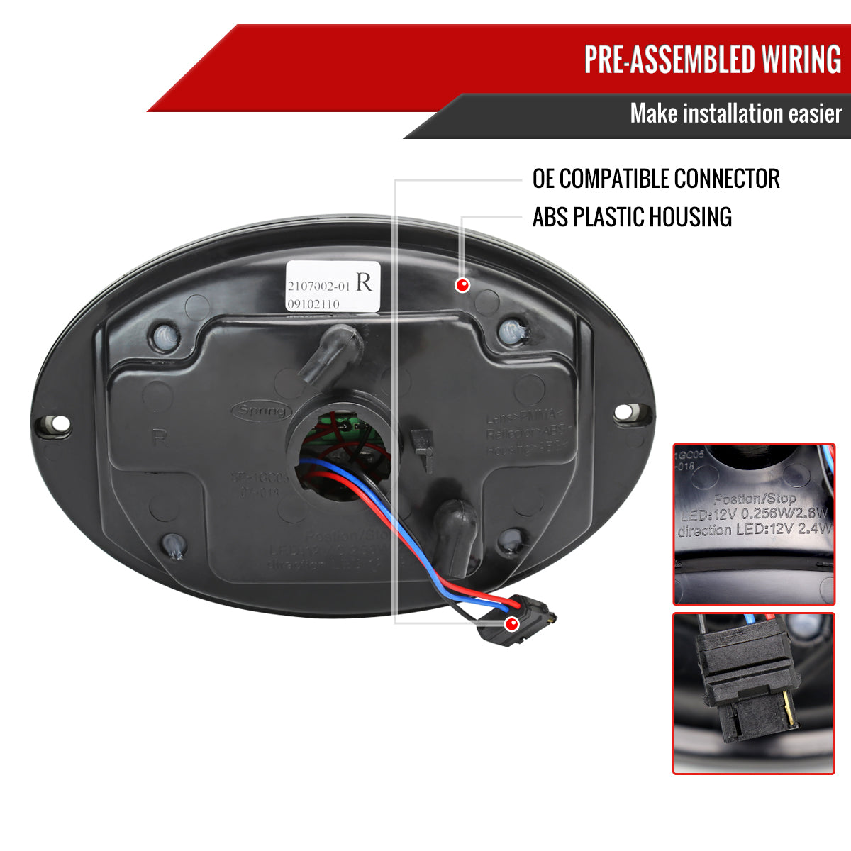 1997-2004 Chevrolet Corvette C5 4PC LED Tail Lights (Chrome Housing/Smoked Lens)