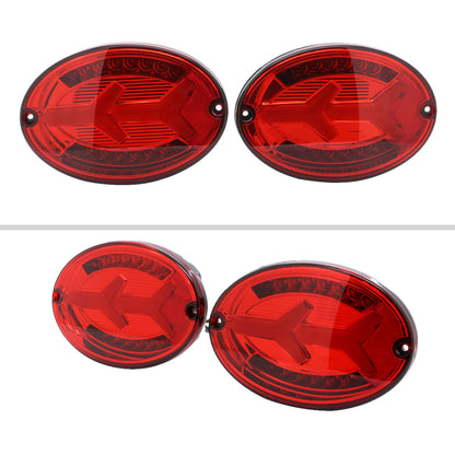 1997-2004 Chevrolet Corvette C5 4 PC LED Bar Tail Lights (Chrome Housing/Red Lens)
