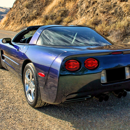 1997-2004 Chevrolet Corvette C5 4 PC LED Bar Tail Lights (Chrome Housing/Red Lens)