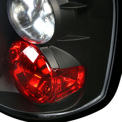 1997-2004 Dodge Dakota Tail Lights (Matte Black Housing/Clear Lens)