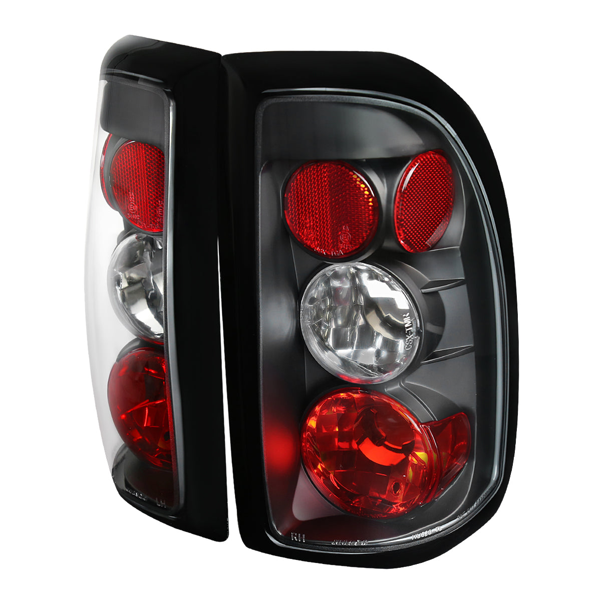1997-2004 Dodge Dakota Tail Lights (Matte Black Housing/Clear Lens)