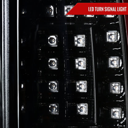 2000-2006 Chevrolet Suburban/Tahoe GMC Yukon/Yukon XL LED C Bar Tail Lights (Jet Black Housing/Clear Lens)