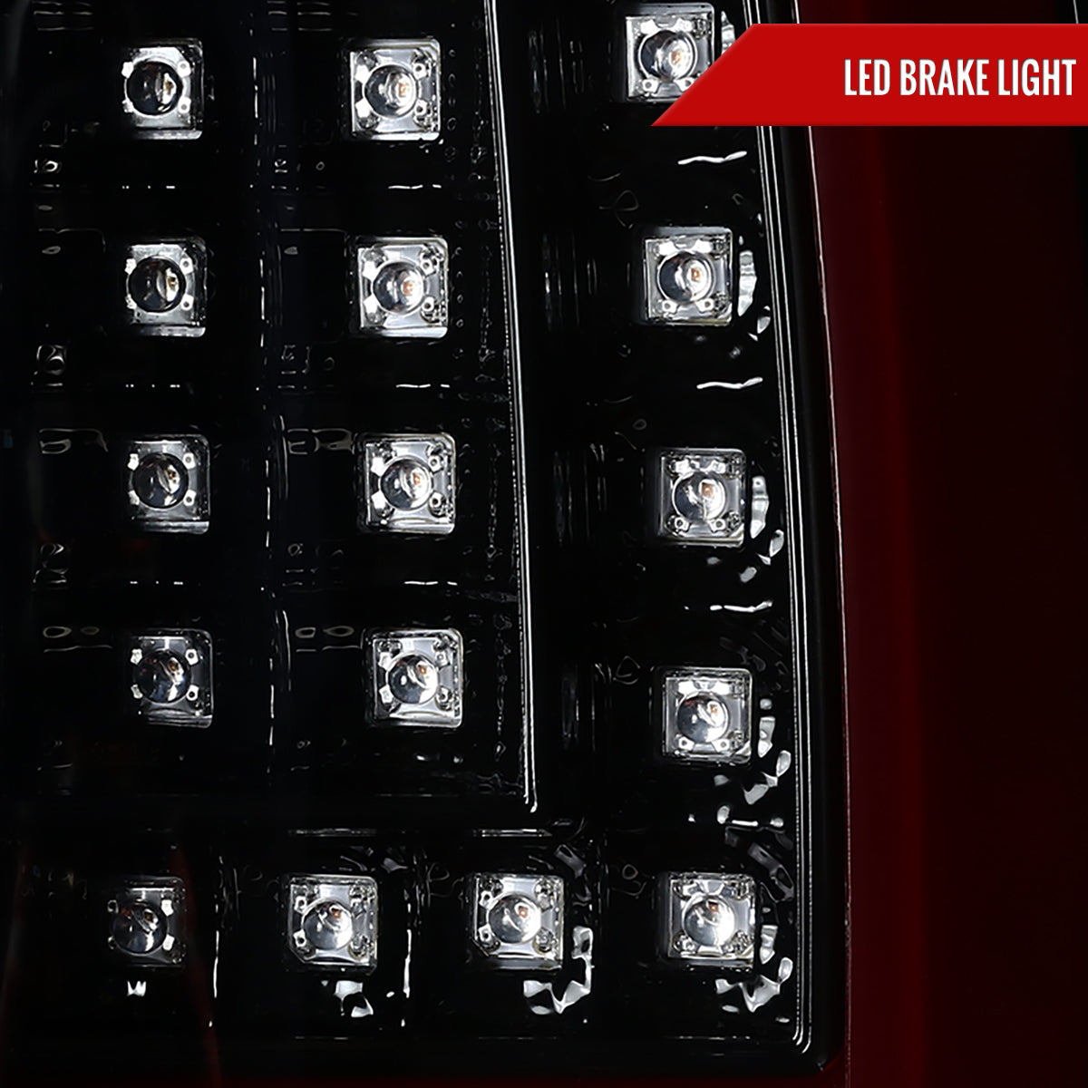 2000-2006 Chevrolet Suburban/Tahoe GMC Yukon/Yukon XL LED C Bar Tail Lights (Jet Black Housing/Clear Lens)