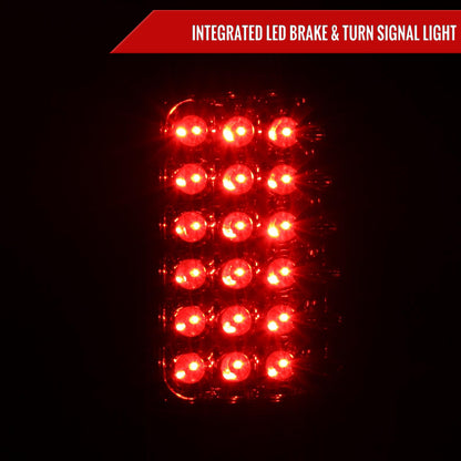 2000-2006 Chevrolet Suburban/Tahoe GMC Yukon/Yukon XL LED Tail Lights (Chrome Housing/Clear Lens)
