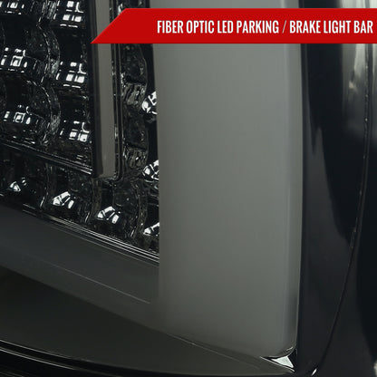 2000-2006 Chevrolet Suburban/Tahoe GMC Yukon/Yukon XL LED C Bar Tail Lights (Chrome Housing/Smoked Lens)